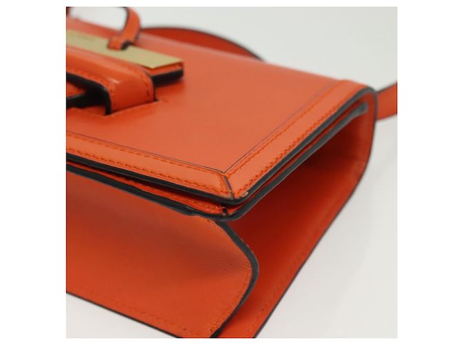 Borsa a Spalla LOEWE Barcellona in Pelle Arancione Auth BA4778 - vista 16