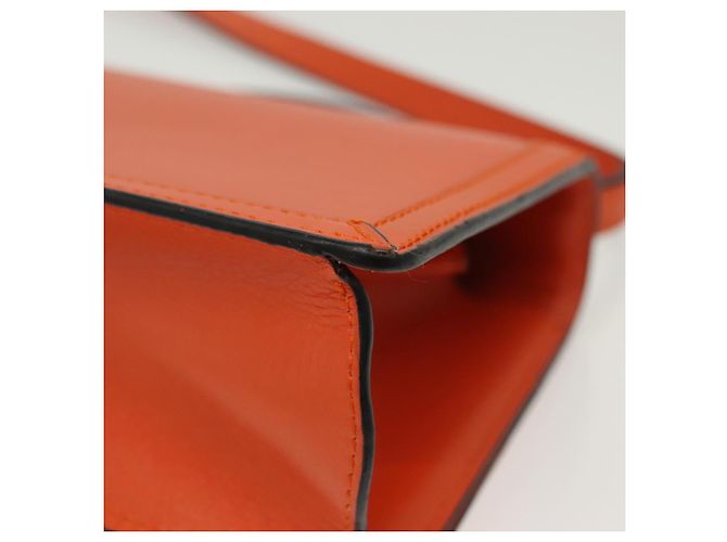 Borsa a Spalla LOEWE Barcellona in Pelle Arancione Auth BA4778 - vista 18