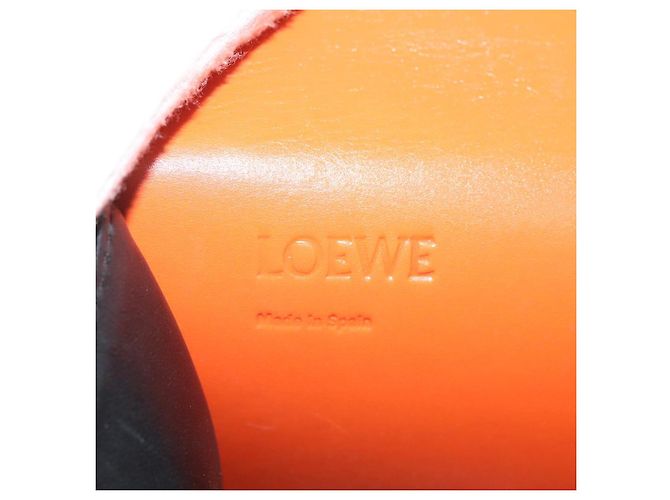 Borsa a Spalla LOEWE Barcellona in Pelle Arancione Auth BA4778 - vista 20