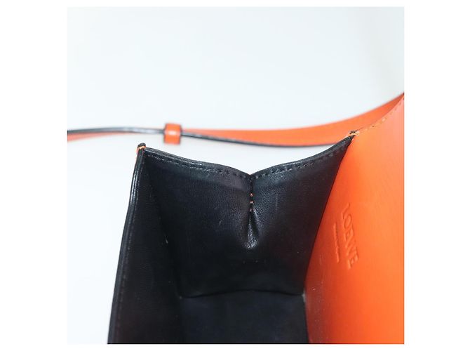 Borsa a Spalla LOEWE Barcellona in Pelle Arancione Auth BA4778 - vista 22