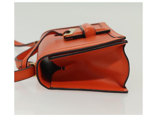 Borsa a Spalla LOEWE Barcellona in Pelle Arancione Auth BA4778 - vista 4