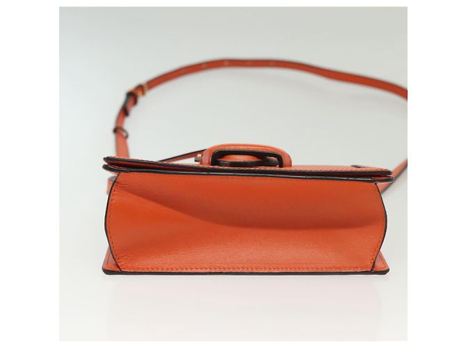 Borsa a Spalla LOEWE Barcellona in Pelle Arancione Auth BA4778 - vista 5