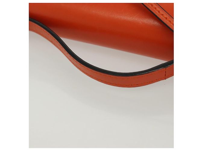 Borsa a Spalla LOEWE Barcellona in Pelle Arancione Auth BA4778 - vista 7