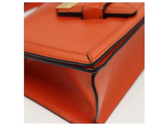 Borsa a Spalla LOEWE Barcellona in Pelle Arancione Auth BA4778 - vista 9