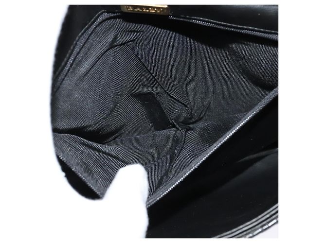 BALLY Borsa a Spalla con Catena Pelle Nera Oro Auth 138837 Nero D'oro - vista 11