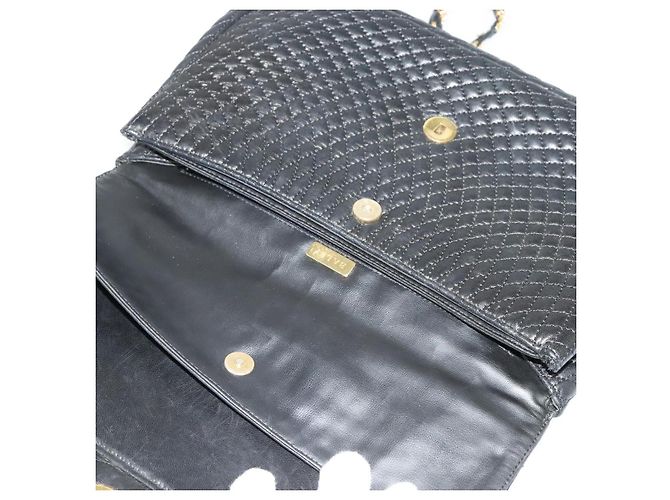 BALLY Borsa a Spalla con Catena Pelle Nera Oro Auth 138837 Nero D'oro - vista 19