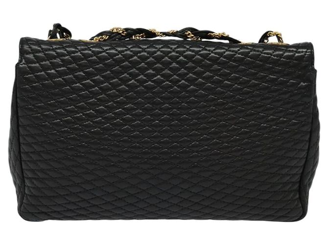 BALLY Borsa a Spalla con Catena Pelle Nera Oro Auth 138837 Nero D'oro - vista 2