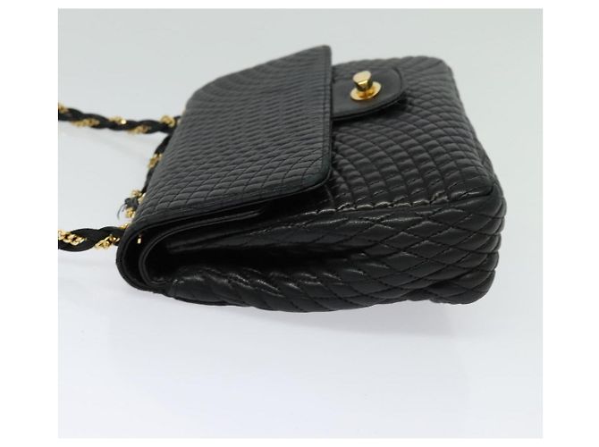 BALLY Borsa a Spalla con Catena Pelle Nera Oro Auth 138837 Nero D'oro - vista 3