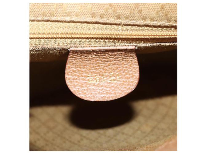 Bamboo Mochila de Bambú GUCCI Ante Marrón Oro 003 1705 0030 Auth BA4691 Castaño Dorado - vista 21