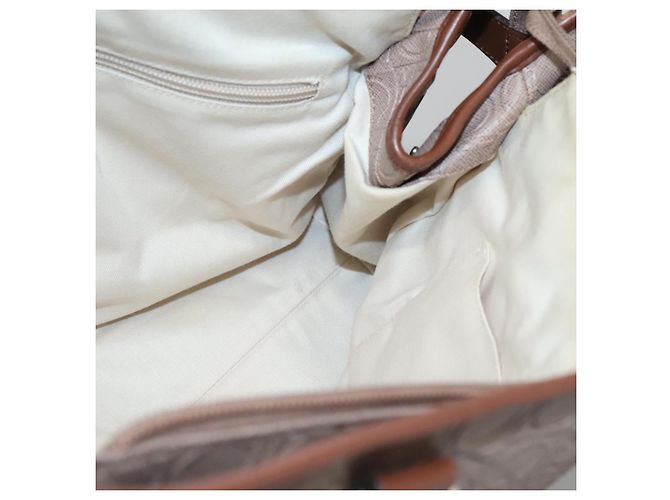 Borsa Tote Gancini in Pelle Marrone e Oro Auth 138354 di Salvatore Ferragamo - vista 17