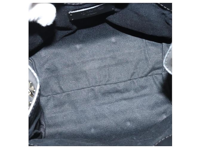 Borsa a mano in pelle Valentino con borchie 2 in 1 nera argento autentica bs28756 Nero - vista 11