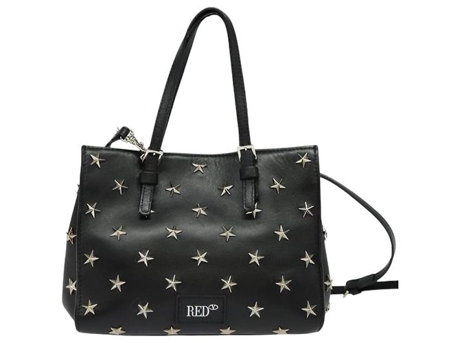 Borsa a mano in pelle Valentino con borchie 2 in 1 nera argento autentica bs28756 Nero - vista 13