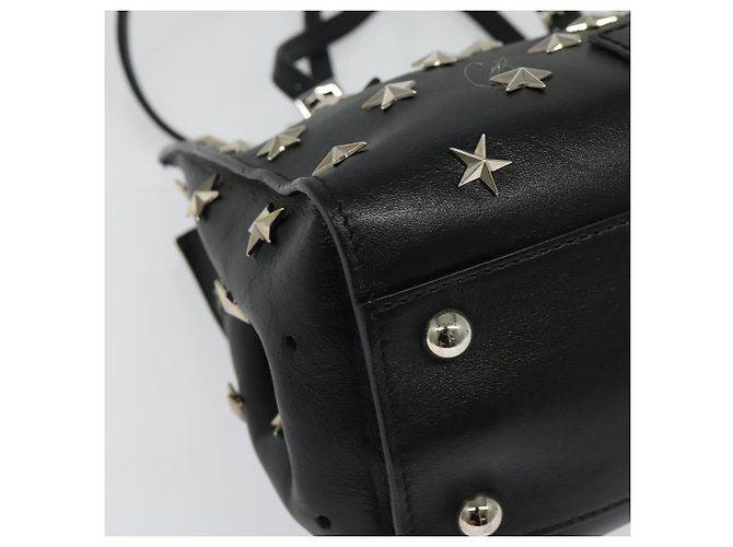Borsa a mano in pelle Valentino con borchie 2 in 1 nera argento autentica bs28756 Nero - vista 15