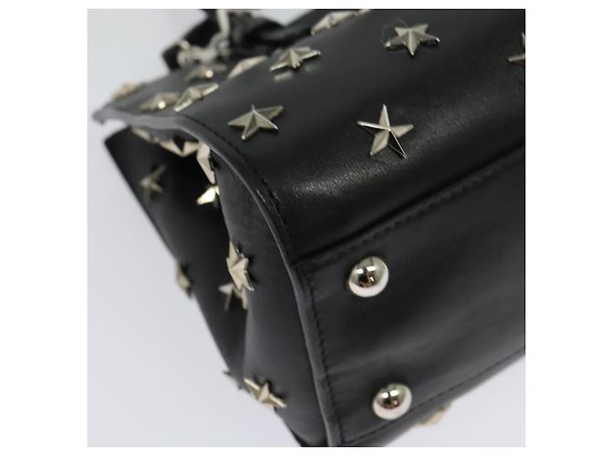 Borsa a mano in pelle Valentino con borchie 2 in 1 nera argento autentica bs28756 Nero - vista 17