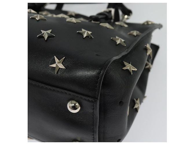 Borsa a mano in pelle Valentino con borchie 2 in 1 nera argento autentica bs28756 Nero - vista 18