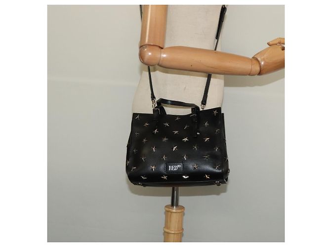 Borsa a mano in pelle Valentino con borchie 2 in 1 nera argento autentica bs28756 Nero - vista 23