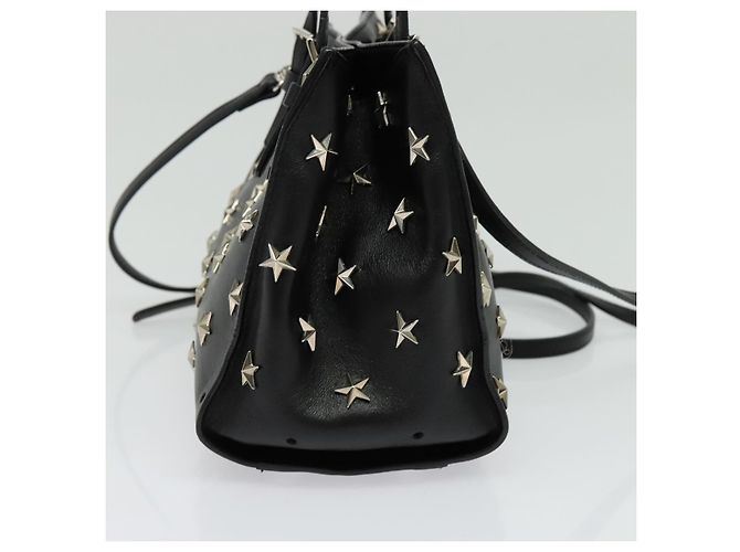 Borsa a mano in pelle Valentino con borchie 2 in 1 nera argento autentica bs28756 Nero - vista 3
