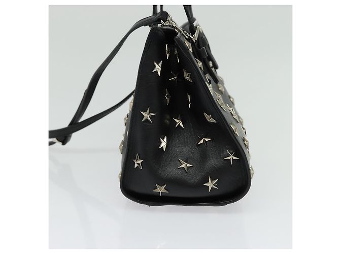 Borsa a mano in pelle Valentino con borchie 2 in 1 nera argento autentica bs28756 Nero - vista 4
