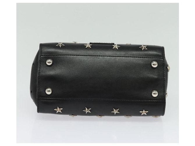 Borsa a mano in pelle Valentino con borchie 2 in 1 nera argento autentica bs28756 Nero - vista 5