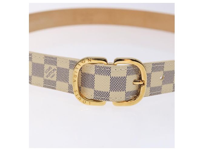 LOUIS VUITTON Cintura Mini Damier Azur 34,3" M9782 LV Auth ki5889 - vista 5