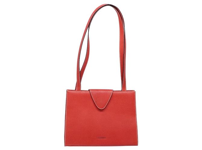 Borsa Tote LOEWE in pelle rossa e oro Auth bs28739 Rosso D'oro - vista 13