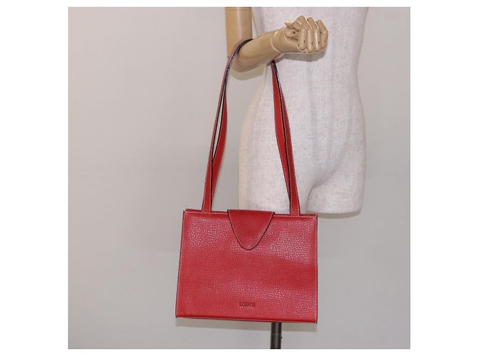 Borsa Tote LOEWE in pelle rossa e oro Auth bs28739 Rosso D'oro - vista 22