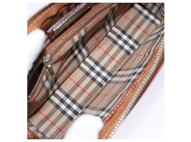 Borsa a mano in pelle marrone dorato BURBERRY Auth bs28752 D'oro - vista 11