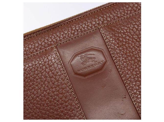 Borsa a mano in pelle marrone dorato BURBERRY Auth bs28752 D'oro - vista 17