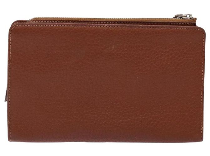 Borsa a mano in pelle marrone dorato BURBERRY Auth bs28752 D'oro - vista 2