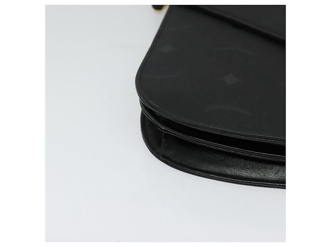 Borsa a spalla MCM Vicetos Logogram PVC Nero Oro Auth BA2965 D'oro - vista 10