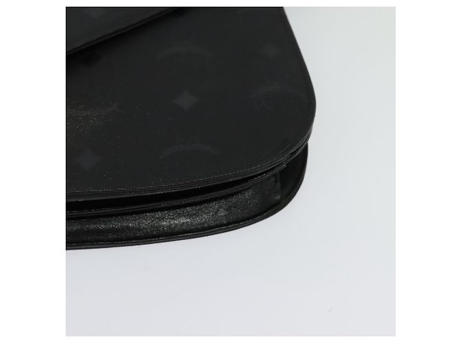 Borsa a spalla MCM Vicetos Logogram PVC Nero Oro Auth BA2965 D'oro - vista 11