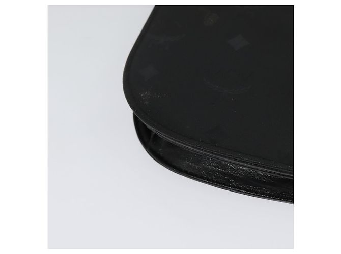 Borsa a spalla MCM Vicetos Logogram PVC Nero Oro Auth BA2965 D'oro - vista 12
