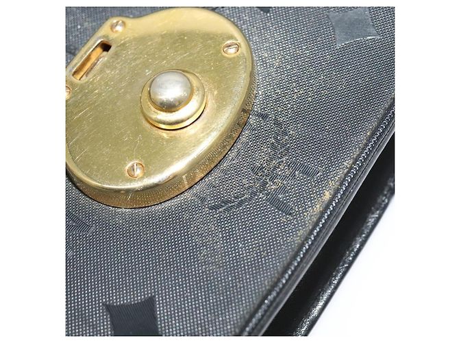 Borsa a spalla MCM Vicetos Logogram PVC Nero Oro Auth BA2965 D'oro - vista 15