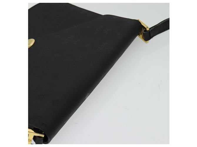 Borsa a spalla MCM Vicetos Logogram PVC Nero Oro Auth BA2965 D'oro - vista 6