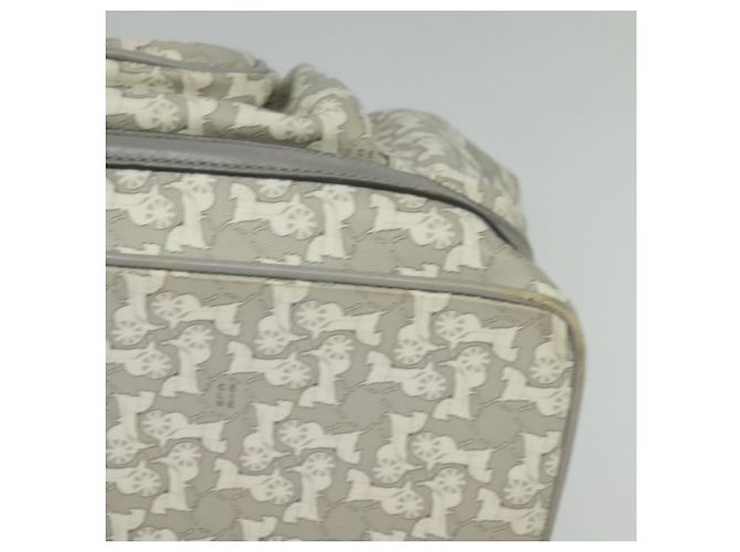 Céline Borsa a Spalla Sulky in PVC Grigio Argento Auth bs27193 Marrone - vista 11