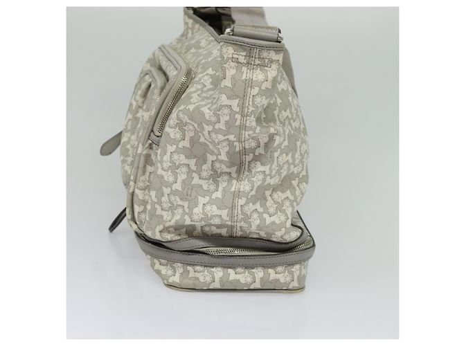 Céline Borsa a Spalla Sulky in PVC Grigio Argento Auth bs27193 Marrone - vista 5