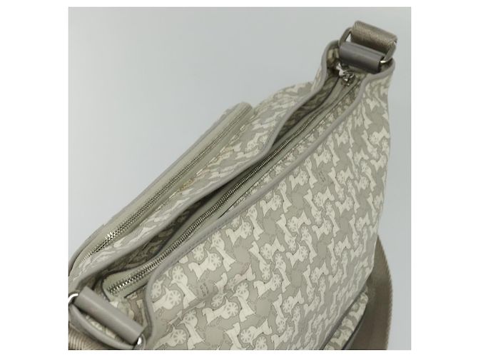 Céline Borsa a Spalla Sulky in PVC Grigio Argento Auth bs27193 Marrone - vista 6