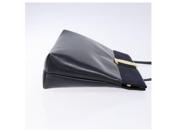 Borsa a Spalla Vala in Pelle Nera e Oro Auth 138416 di Salvatore Ferragamo Nero D'oro - vista 3
