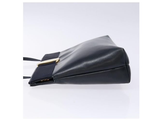 Borsa a Spalla Vala in Pelle Nera e Oro Auth 138416 di Salvatore Ferragamo Nero D'oro - vista 4