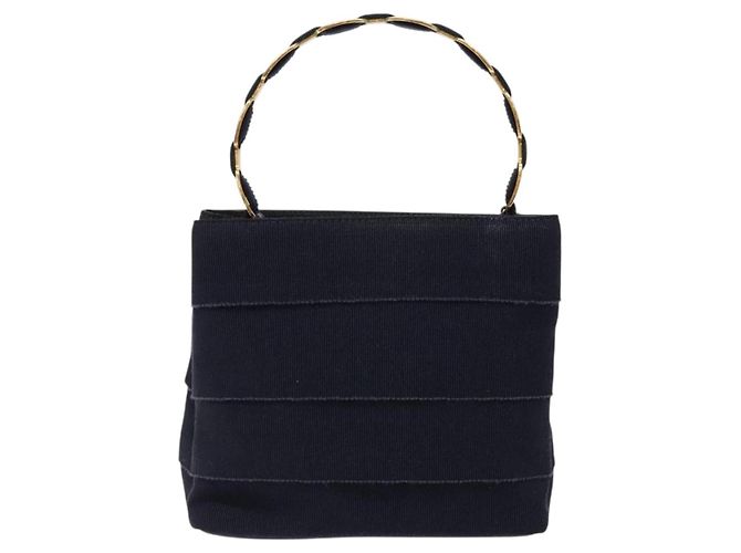 Borsa Vala in tela nera e oro Auth 138464 di Salvatore Ferragamo Nero D'oro - vista 13