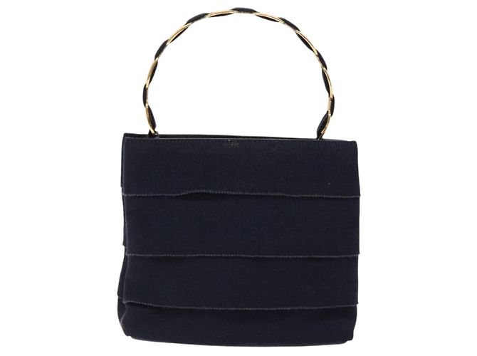 Borsa Vala in tela nera e oro Auth 138464 di Salvatore Ferragamo Nero D'oro - vista 2