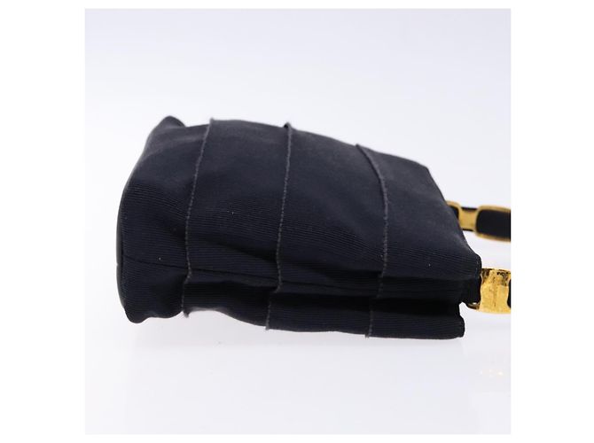 Borsa Vala in tela nera e oro Auth 138464 di Salvatore Ferragamo Nero D'oro - vista 3