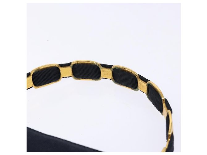 Borsa Vala in tela nera e oro Auth 138464 di Salvatore Ferragamo Nero D'oro - vista 8