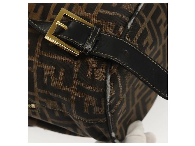 FENDI Zucca Canvas Rucksack Schwarz Braun Auth 134435 - Ansicht 17