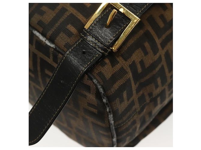 FENDI Zucca Canvas Rucksack Schwarz Braun Auth 134435 - Ansicht 18