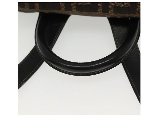 FENDI Zucca Canvas Rucksack Schwarz Braun Auth 134435 - Ansicht 7