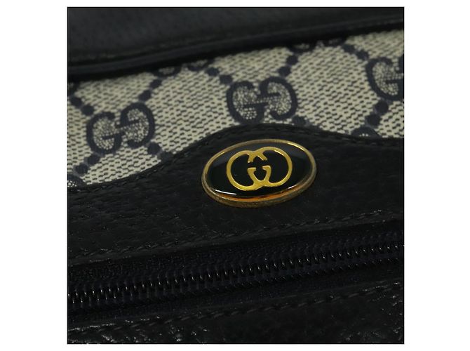 Borsa a Spalla Gucci GG Supreme Sherry Line PVC Blu Navy Oro 32 02 004 Auth 139167 Rosso D'oro - vista 18
