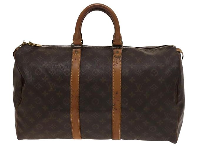 LOUIS VUITTON Borsa Boston Monogram Keepall 45 M41428 LV Auth 138784 Monogramma - vista 13