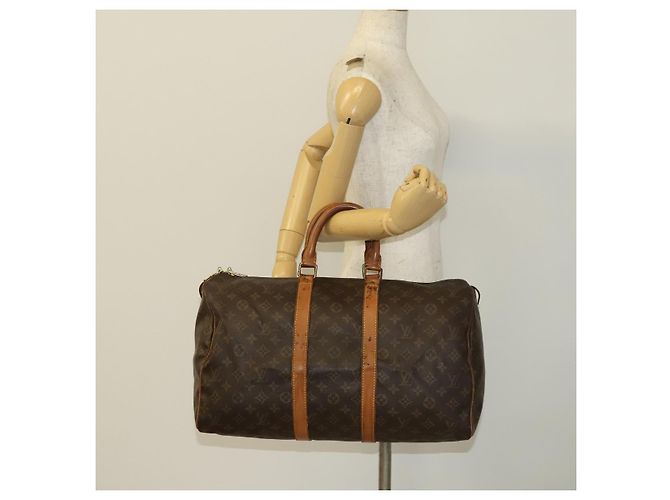 LOUIS VUITTON Borsa Boston Monogram Keepall 45 M41428 LV Auth 138784 Monogramma - vista 22