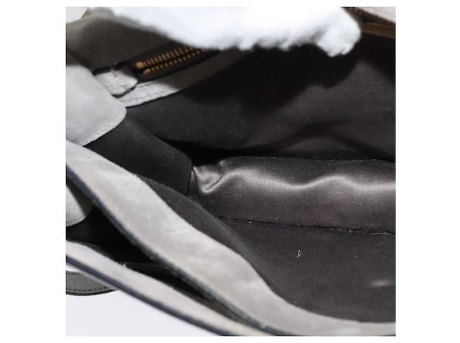 Miu Miu Handtasche Leder 2-Wege Grau Gold Auth yk19199V Braun Golden - Ansicht 24